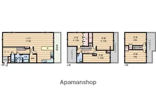 ハイツエルソール【1階】の間取り