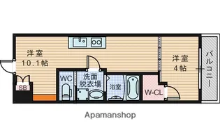 1LDKの間取り画像