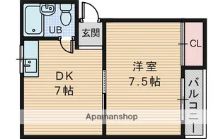 スタジオ・ラ・マンタ曽根【1階】の間取り