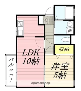 ウエストヒルズⅡ【2階】の間取り