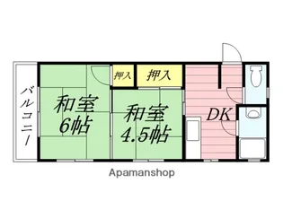 若竹マンション【2階】の間取り