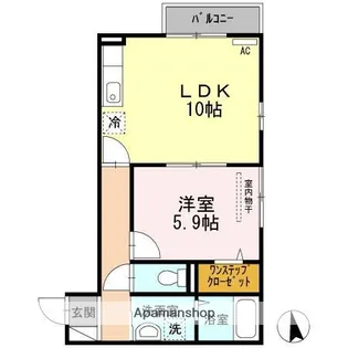 シャルマンコート豊中【1階】の間取り