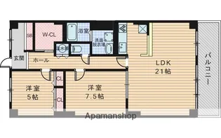 大阪府豊中市北桜塚4丁目【マンション】の間取り