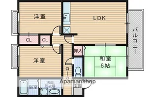 サンライフA棟【2階】の間取り