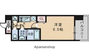 レジュールアッシュ三国本町【2階】の間取り