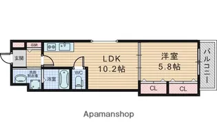 クリエオーレ庄内栄町Ⅰ【1階】の間取り