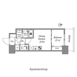 アドバンス江坂ラシュレ【3階】の間取り