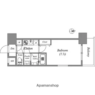 アドバンス江坂ラシュレ【7階】の間取り