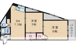 西本マンション【2階】の間取り