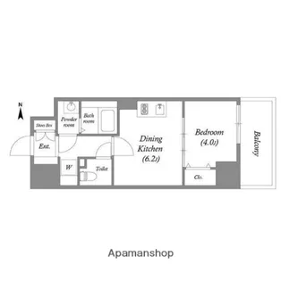 TOPAZ江坂【9階】の間取り