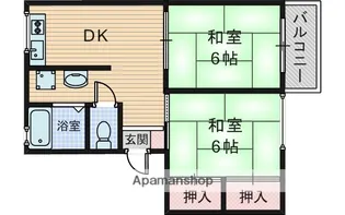 ライフ小松【2階】の間取り