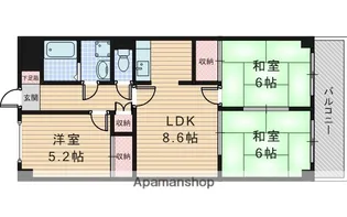 エルヴェ淀川【4階】の間取り
