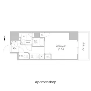 TOPAZ江坂【8階】の間取り