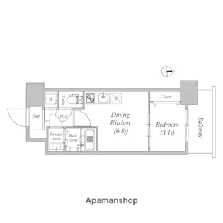 アドバンス江坂ラシュレ【9階】の間取り