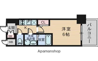 大阪府大阪市東淀川区東中島2丁目【マンション】の間取り