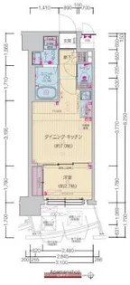 プレサンス江坂ベルフィーヌ【4階】の間取り