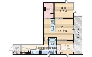 コンフォート南桜塚【3階】の間取り