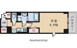 グランMコート新大阪【9階】の間取り