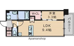 セレニテ江坂ミラク【4階】の間取り