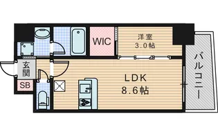 セレニテ江坂グランデ【7階】の間取り