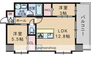 大阪府大阪市東淀川区西淡路1丁目【マンション】の間取り