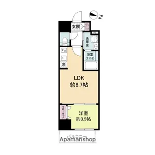 ARTIZA緑地公園【7階】の間取り