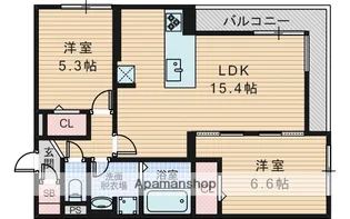 大阪府豊中市服部本町3丁目【アパート】の間取り