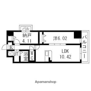 アーバンパーク新大阪【4階】の間取り