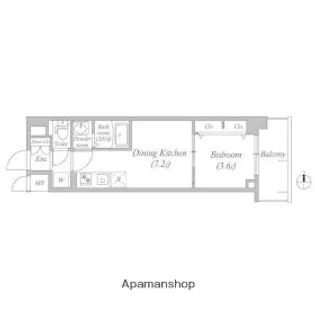 MAXIV CROS 江坂【4階】の間取り