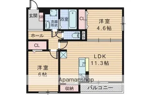 FLAT COMFY 豊中【2階】の間取り