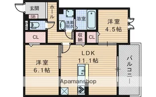 FLAT COMFY 豊中【3階】の間取り