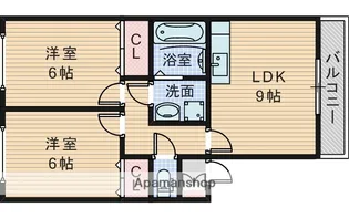 シャルム小松A・B棟【1階】の間取り