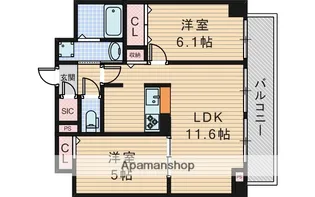 PARK DE VERT ESAKA【2階】の間取り