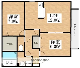 リッツハウスⅡ番館【2階】の間取り