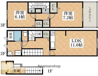 メゾン−15【2階】の間取り