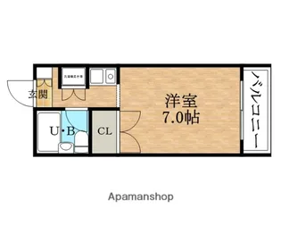 ラテール西田弐番館【1階】の間取り