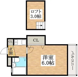 キャンパスコート東住吉【2階】の間取り