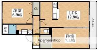 ビレッジ若草【2階】の間取り