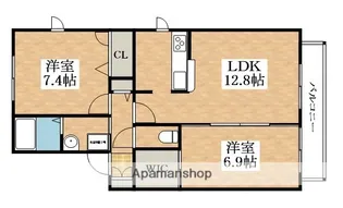 ビレッジ若草【2階】の間取り