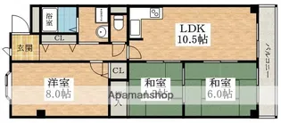 メゾンドバーブ【3階】の間取り
