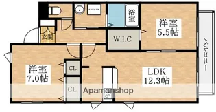 シャーメゾン北新町【2階】の間取り