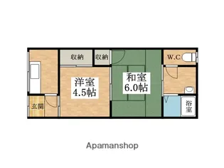 大阪府松原市天美南2丁目【テラスハウス】の間取り