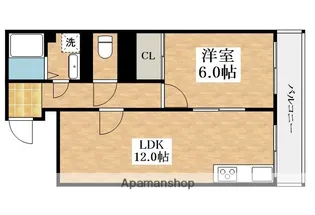 スリーフレンド河合【3階】の間取り