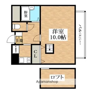グランドール天美【5階】の間取り