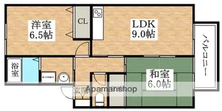 クレール天美【2階】の間取り