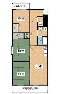 マイライフ鷹【3階】の間取り