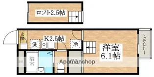 レオパレスゴールドイーストⅡ【2階】の間取り