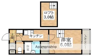 ロフティ北花田【4階】の間取り