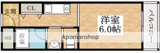 天美ハイツ【1階】の間取り