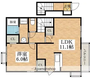 S.B.Rスクエア【2階】の間取り